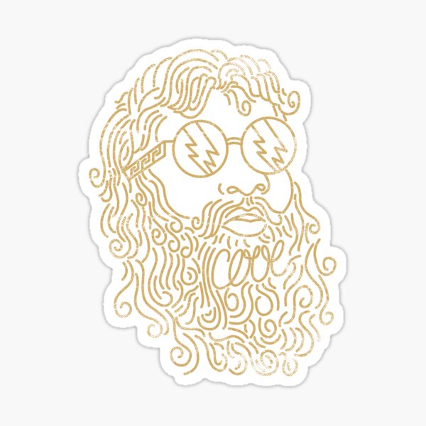 Un Cool God_Gold Sticker