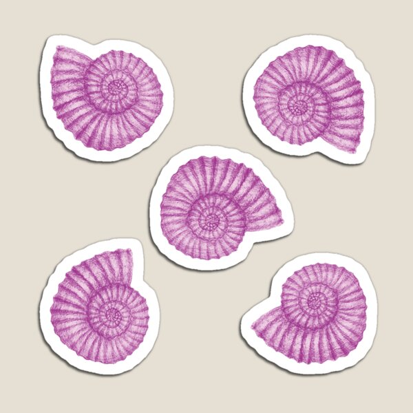 Item preview, Pink Ammonites - Bold Repeated Decorative Pattern of Ancient Seashells designed and sold by AlicjaCurioseur.