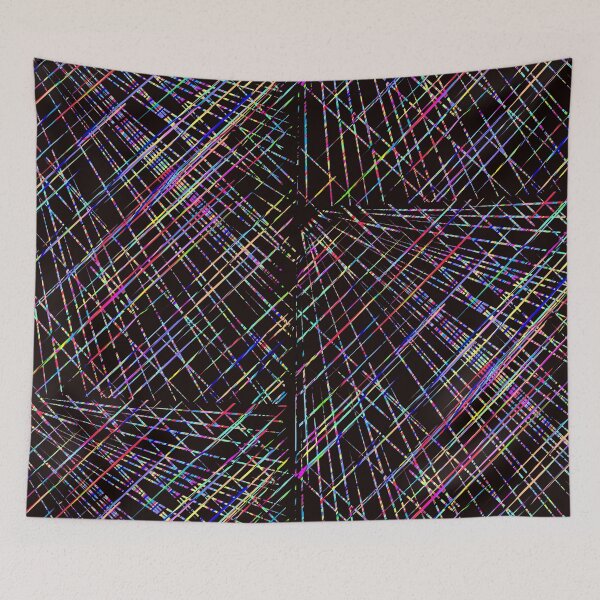 Item preview, rainbow Abstract lines designed and sold by rustycatart.
