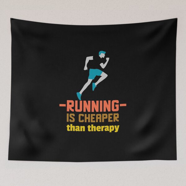 Item preview, Running is cheaper than therapy designed and sold by QuoteableTees.