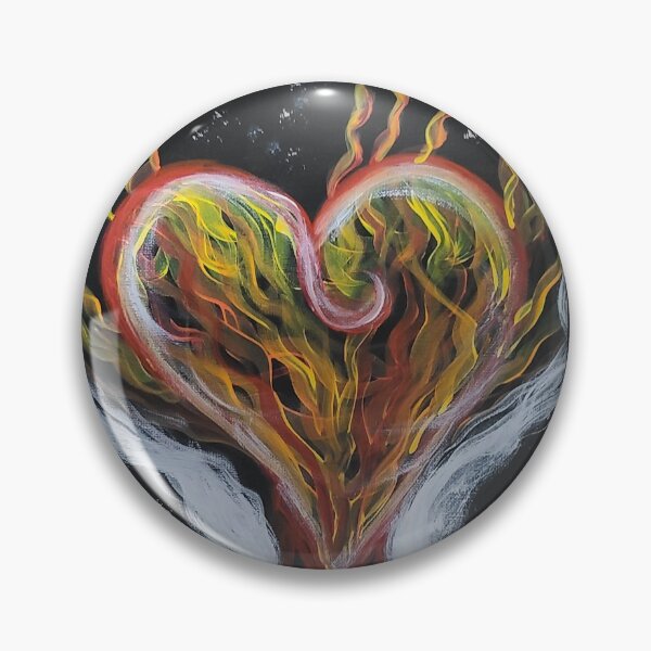 Item preview, Heart engulfed in flames designed and sold by Raineylanes.