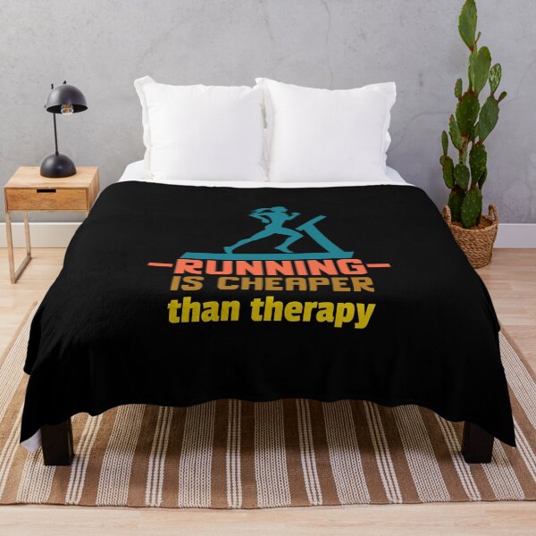 Item preview, Running is cheaper than therapy designed and sold by QuoteableTees.