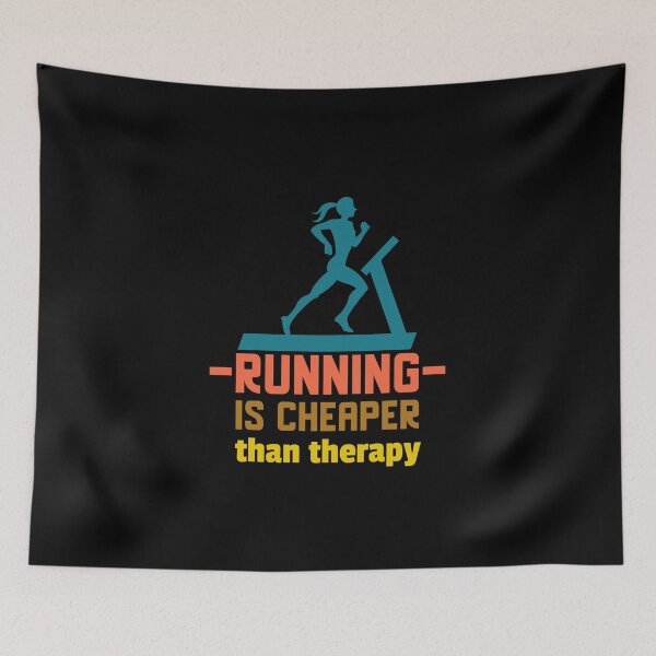 Item preview, Running is cheaper than therapy designed and sold by QuoteableTees.