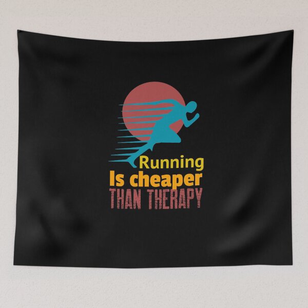 Item preview, Running is cheaper than therapy designed and sold by QuoteableTees.