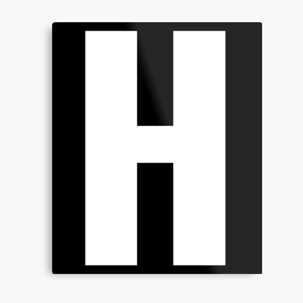 Printable Solid Black Letter H Silhouette