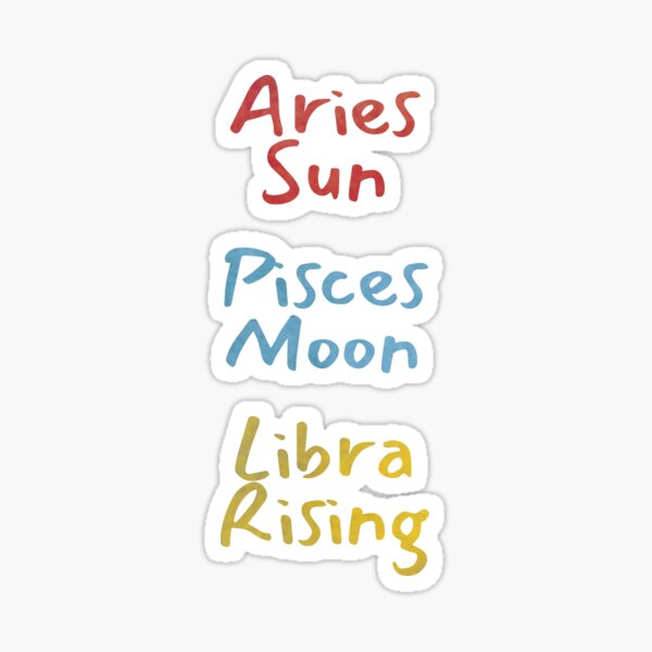 Item preview, Aries Sun Pisces Moon Libra Rising Text designed and sold by leomooncreates.