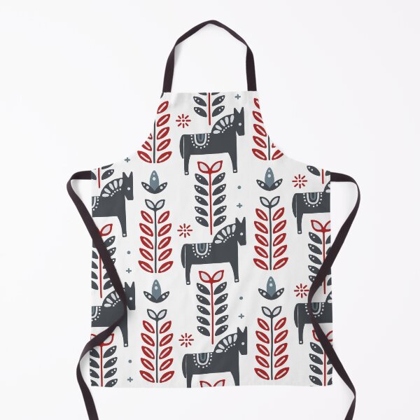 Item preview, Scandinavian traditional horse and floral pattern designed and sold by PG Illustration.