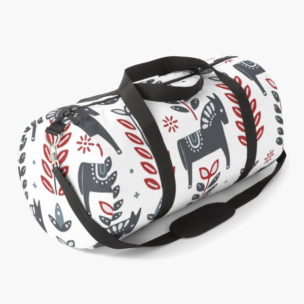 Item preview, Scandinavian traditional horse and floral pattern designed and sold by PG Illustration.