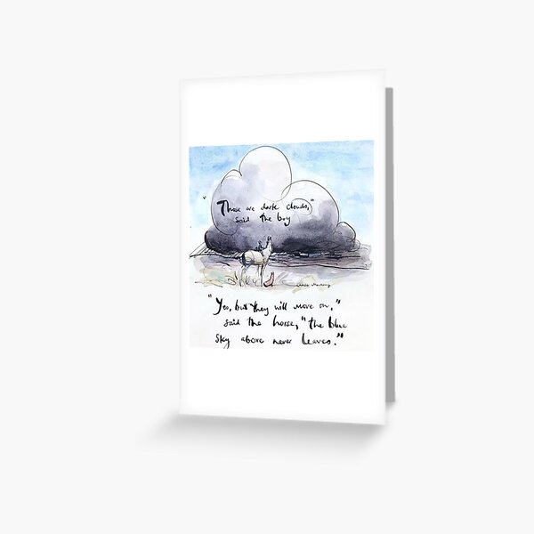 the boy, the fox and the horse - Charlie Mackesy Greeting Card
