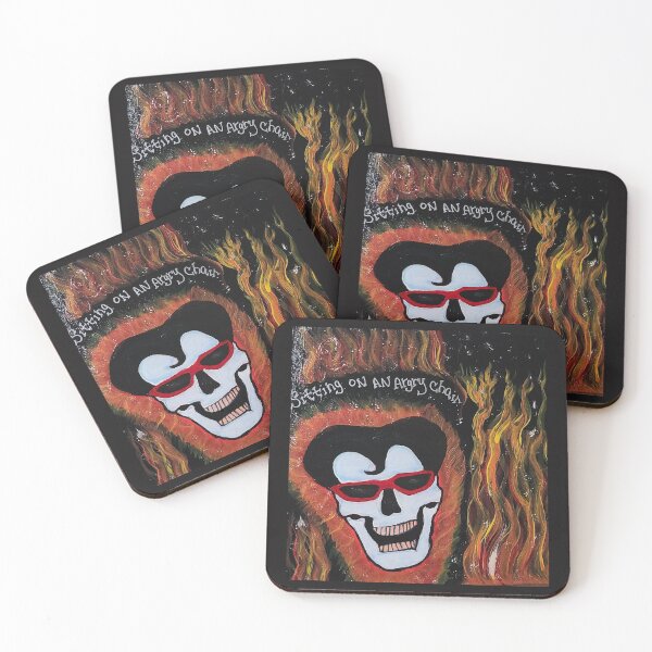 Item preview, Layne Staley skull tattoo in flames designed and sold by Raineylanes.