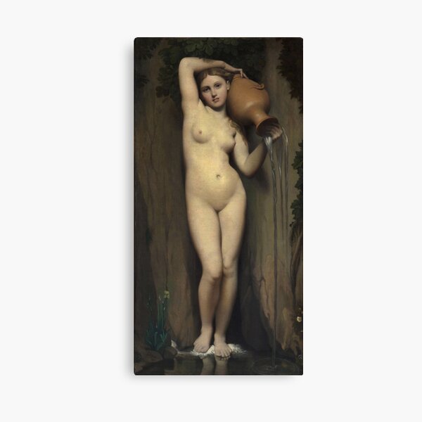 The Source - La Source - Jean Auguste Dominique Ingres  Canvas Print