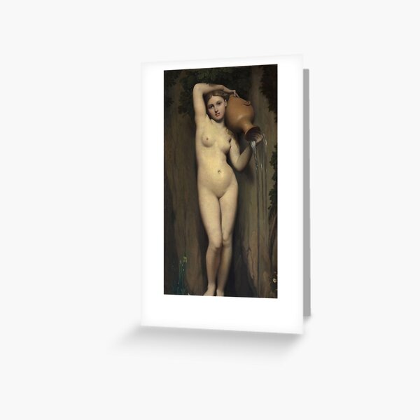 The Source - La Source - Jean Auguste Dominique Ingres  Greeting Card
