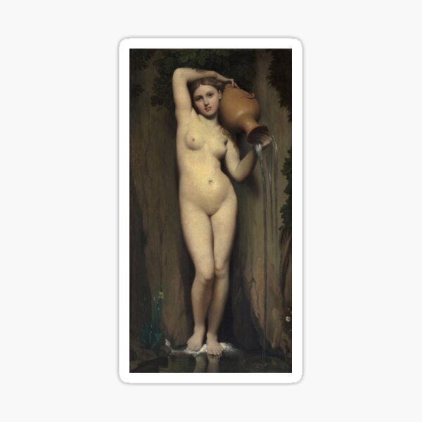 The Source - La Source - Jean Auguste Dominique Ingres #TheSource #LaSource #JeanAugusteDominiqueIngres  Sticker