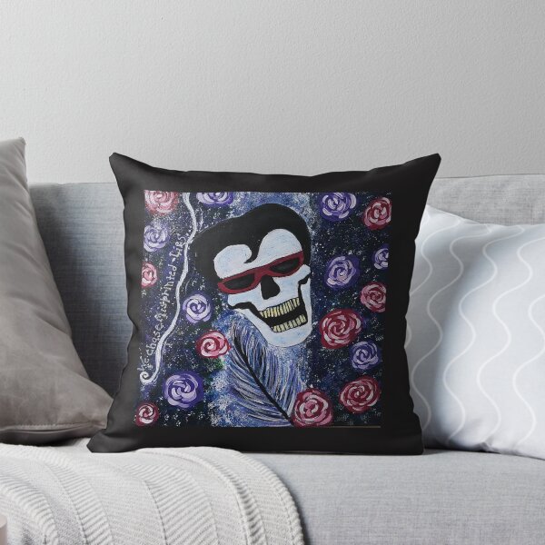Item preview, Layne Staley Skull Tattoo with feather & roses designed and sold by Raineylanes.