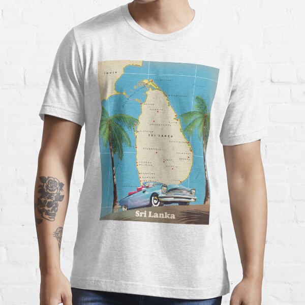 "Illustrated map of Sri Lanka" Tshirt for Sale by vectorwebstore