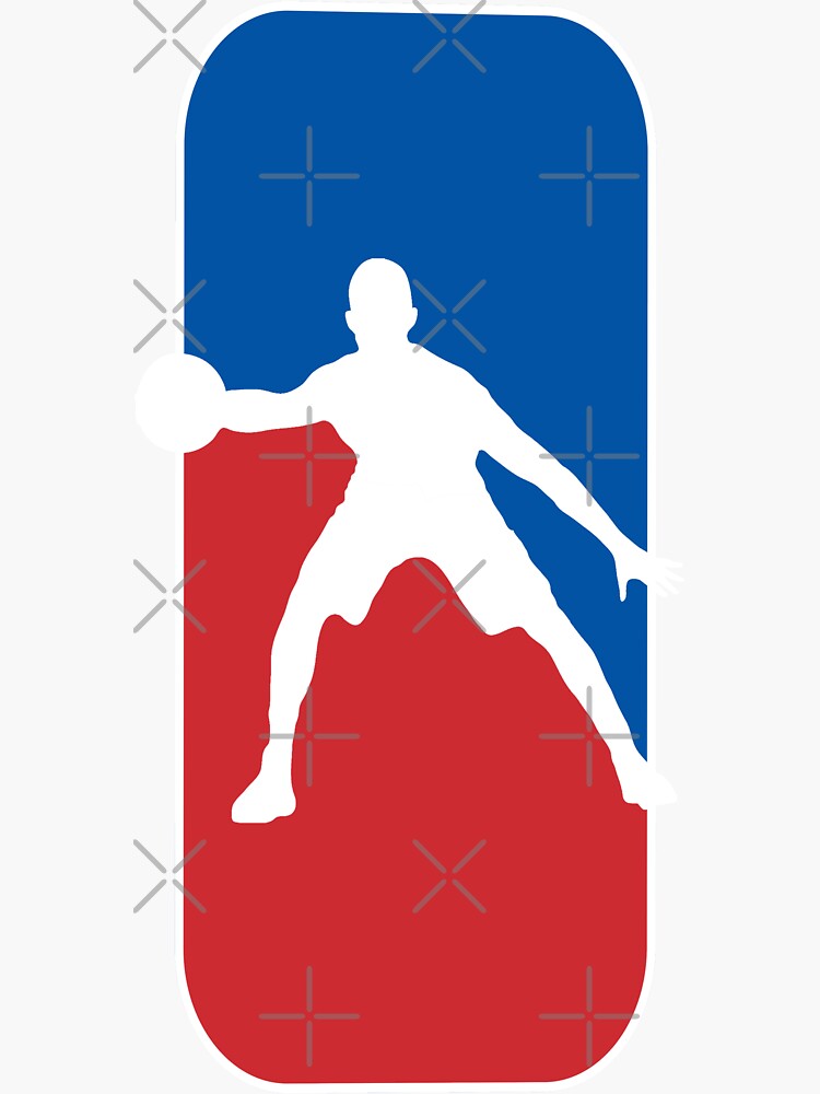 Crossover Dribble Basketball Nba Logo Parody Sticker By Asapptees