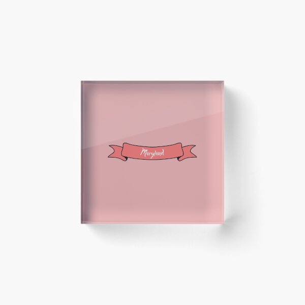 Item preview, Maryland - Ribbon Label (pink) designed and sold by CityCollection.