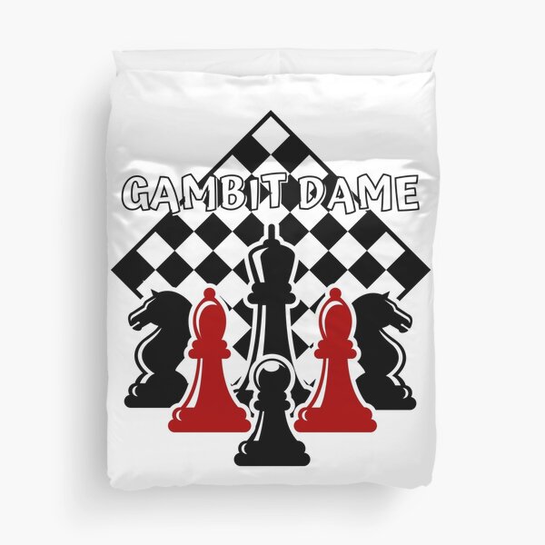 Gambit Lady the Chess T-Shirt Duvet Cover