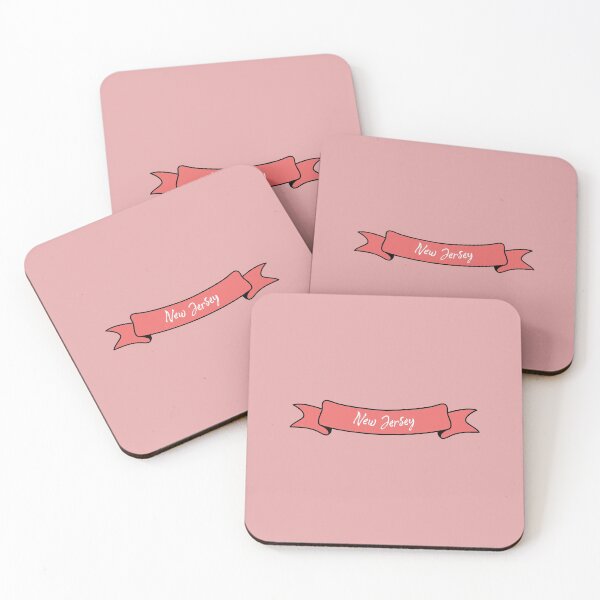 Item preview, New Jersey - Ribbon Label (pink) designed and sold by CityCollection.