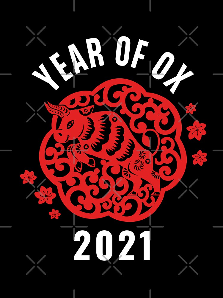 Chinese New Year Ox Symbol In 21 Papercut Silhouette Of Ox Baby One Piece By Kongju Redbubble