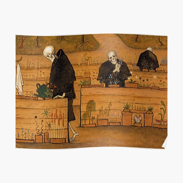 The garden of Death (Kuoleman puutarha) by Hugo Simberg Poster