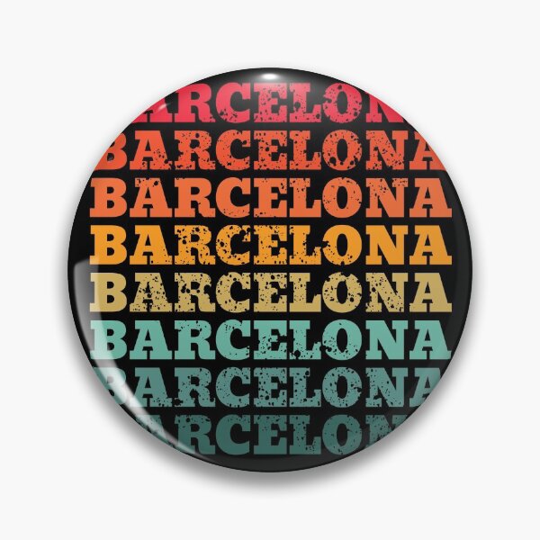 Item preview, Barcelona - repeated retro vintage sunset colors with a distressed design effect designed and sold by Rhu Creations.