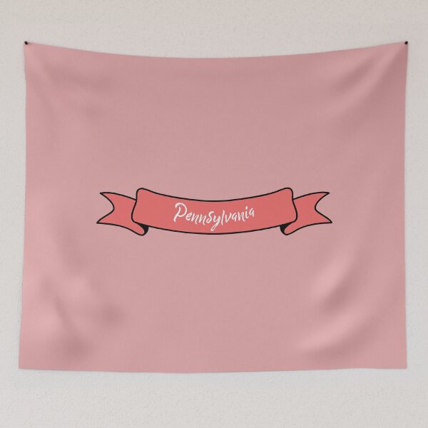 Item preview, Pennsylvania - Ribbon Label (pink) designed and sold by CityCollection.