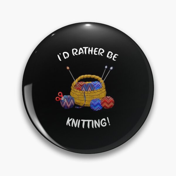 Item preview, I'd Rather Be Knitting! Yarn and needles design designed and sold by LeftFieldFunny.