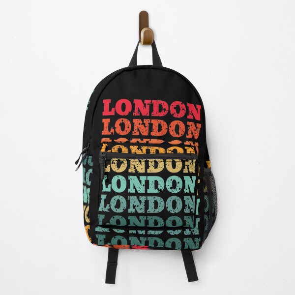 Item preview, London - repeated retro vintage sunset colors with a distressed design effect designed and sold by Rhu Creations.