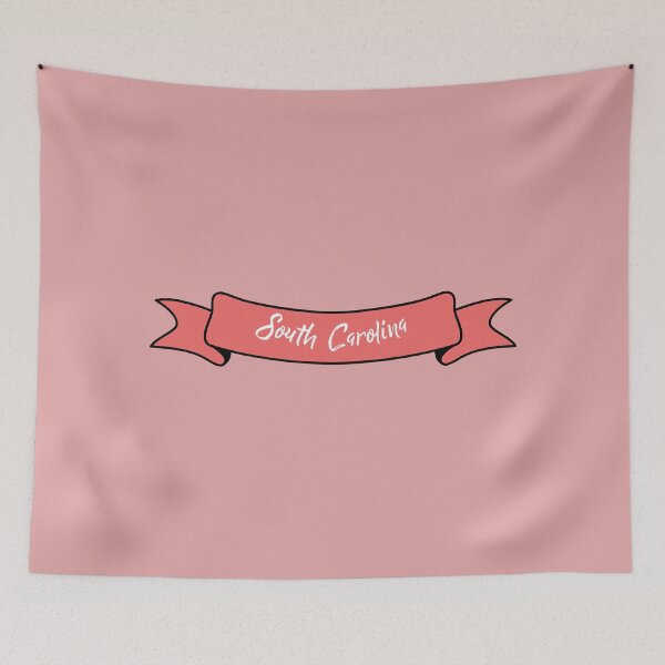 Item preview, South Carolina - Ribbon Label (pink) designed and sold by CityCollection.