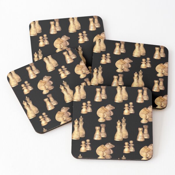 Item preview, Chess pattern on black designed and sold by Flowersforbear.