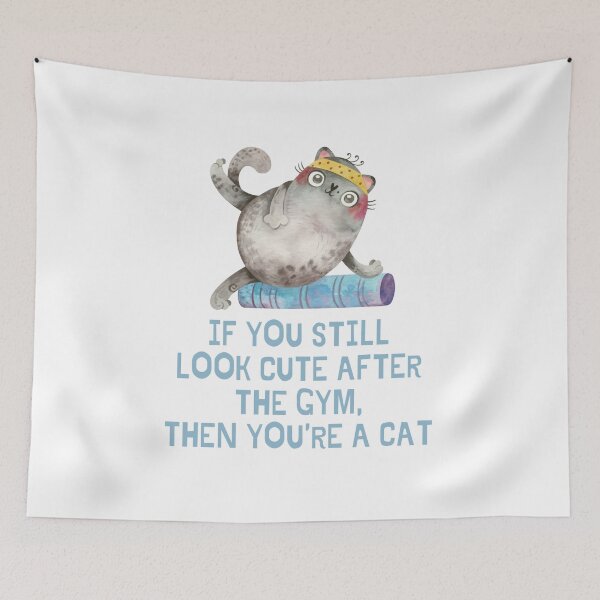 Item preview, Funny - Gym Cat designed and sold by iamwowie.