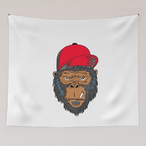 Item preview, Nerdy monkey smoking  designed and sold by chrstdnl.