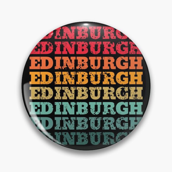 Item preview, Edinburgh - repeated retro vintage sunset colors with a distressed design effect designed and sold by Rhu Creations.