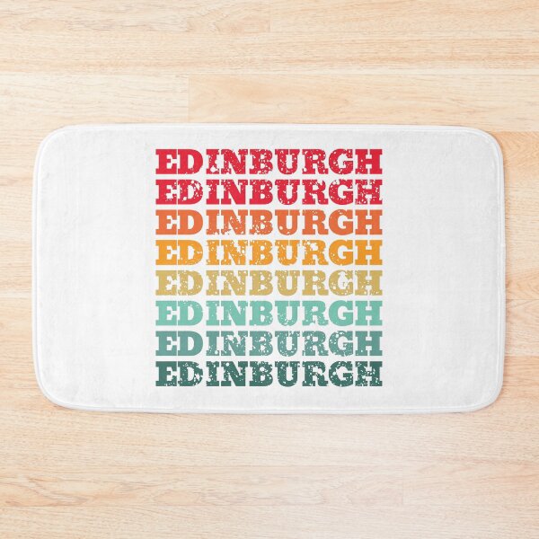 Item preview, Edinburgh - repeated retro vintage sunset colors with a distressed design effect designed and sold by Rhu Creations.