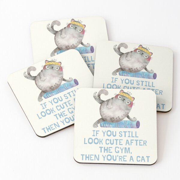Item preview, Funny - Gym Cat (Ivory) designed and sold by iamwowie.