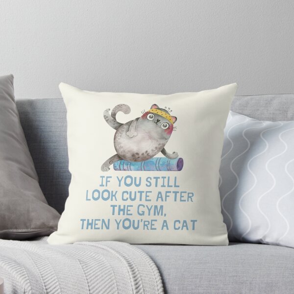 Item preview, Funny - Gym Cat (Ivory) designed and sold by iamwowie.
