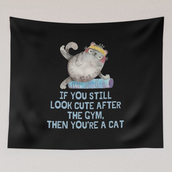 Item preview, Funny - Gym Cat (Black) designed and sold by iamwowie.