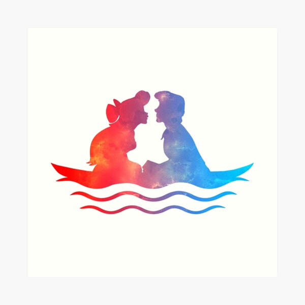 Boat Ride Kiss Art Print