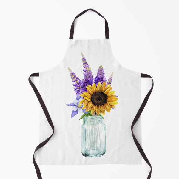 Item preview, Mason Jar with a Bouquet of Lavender and Sunflower. designed and sold by Pavnud.