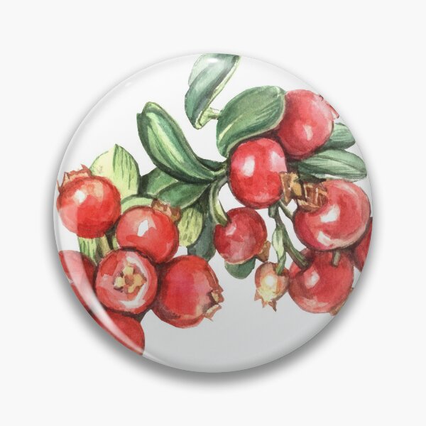 Item preview, Watercolor botanical illustration Lingonberry designed and sold by Anna  Yudina.