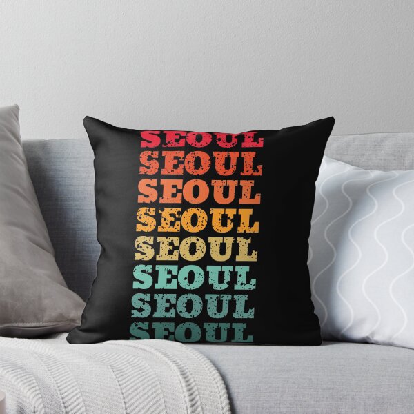 Item preview, Seoul - repeated retro vintage sunset colors with a distressed design effect designed and sold by Rhu Creations.