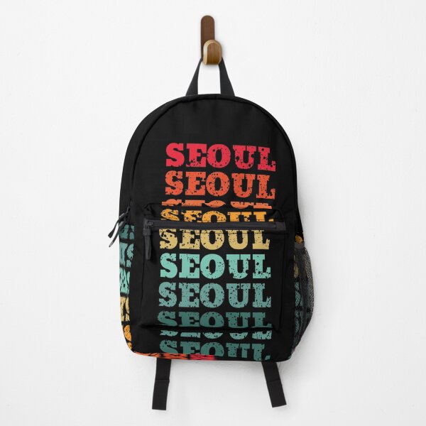 Item preview, Seoul - repeated retro vintage sunset colors with a distressed design effect designed and sold by Rhu Creations.