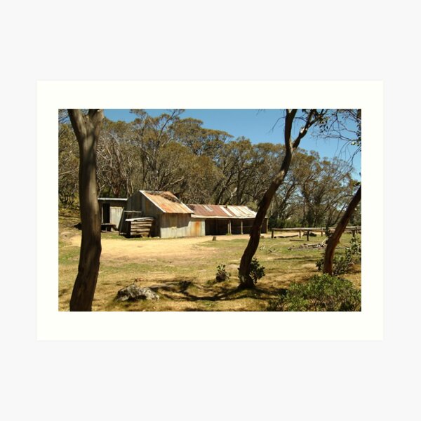 Joe Mortelliti Gallery - Bluff Hut on Mt Stirling, alpine Victoria, Australia. Art Print