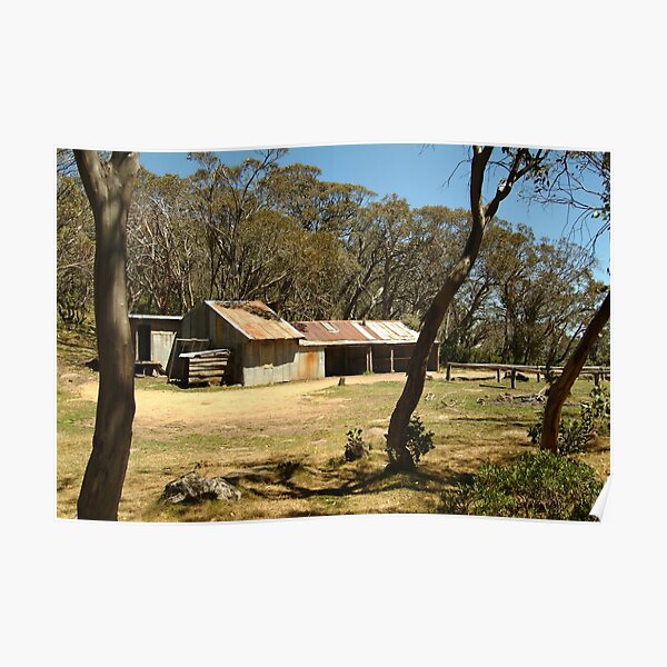 Joe Mortelliti Gallery - Bluff Hut on Mt Stirling, alpine Victoria, Australia. Poster