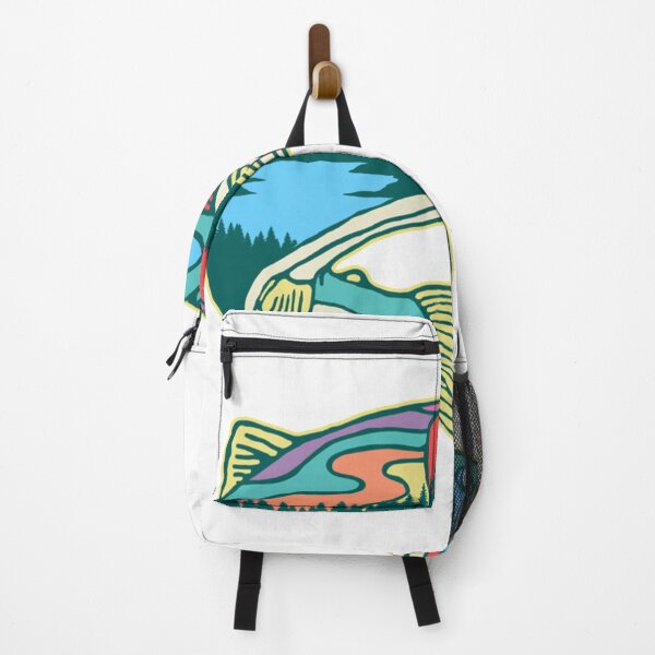 Item preview, Nature Trout Illustration Vintage Fly Fishing Retro Graphic Pullover Hoodie designed and sold by Brianconner.