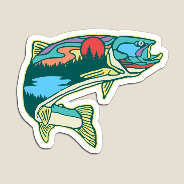 Item preview, Nature Trout Illustration Vintage Fly Fishing Retro Graphic Pullover Hoodie designed and sold by Brianconner.