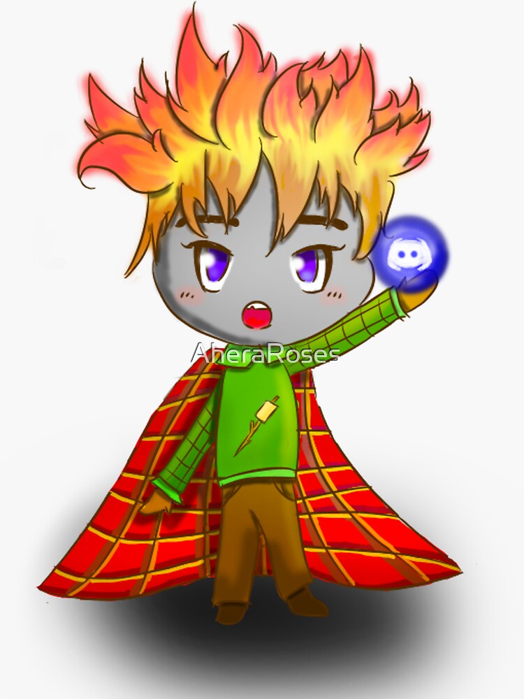 Thumbnail 3 of 3, Sticker, Cozy Campfire Human! Chibi Version! designed and sold by AheraRoses.