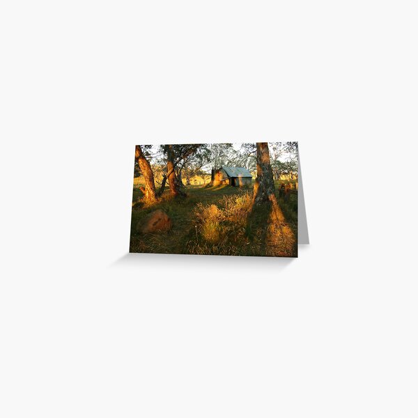 Item preview, Joe Mortelliti Gallery - First rays of dawn on Howitt's Hut, Howitt High Plains, alpine Victoria, Australia.  designed and sold by thisisaustralia.