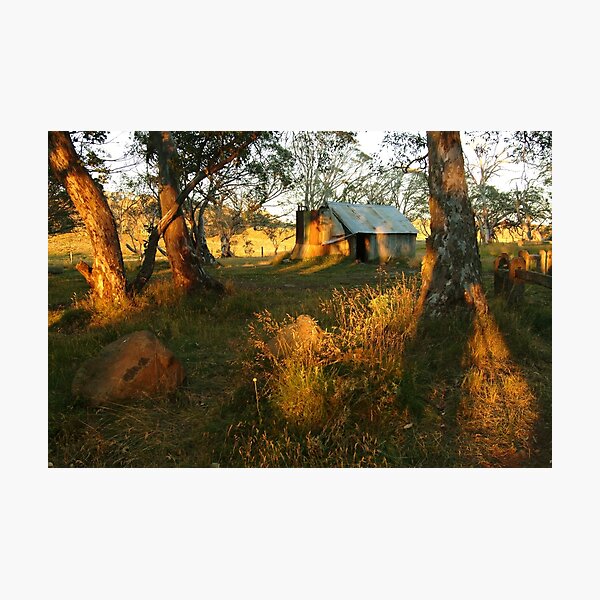 Item preview, Joe Mortelliti Gallery - First rays of dawn on Howitt's Hut, Howitt High Plains, alpine Victoria, Australia.  designed and sold by thisisaustralia.